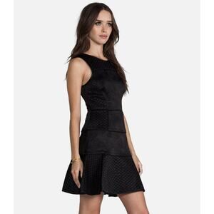 Tibi Matelasse Mini Flare Satin Dress LBD Size 2 or 4 Small